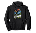 Eat Sleep Soccer Repeat Hoodie - Minimalist Print Unisex - T-Shirt, Sweatshirt, Hoodie