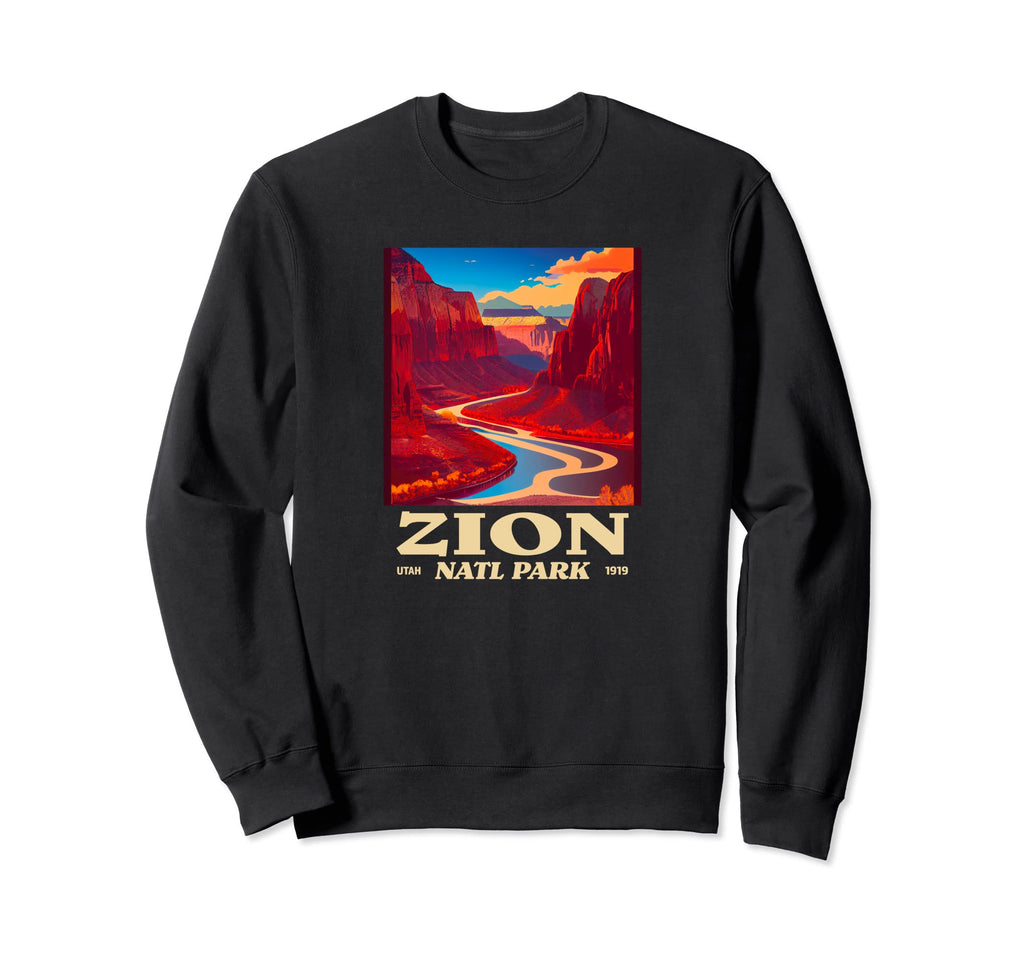 Zion Utah Zion National Park Sweatshirt - Streetwear Style Unisex - T-Shirt, Sweatshirt, Hoodie