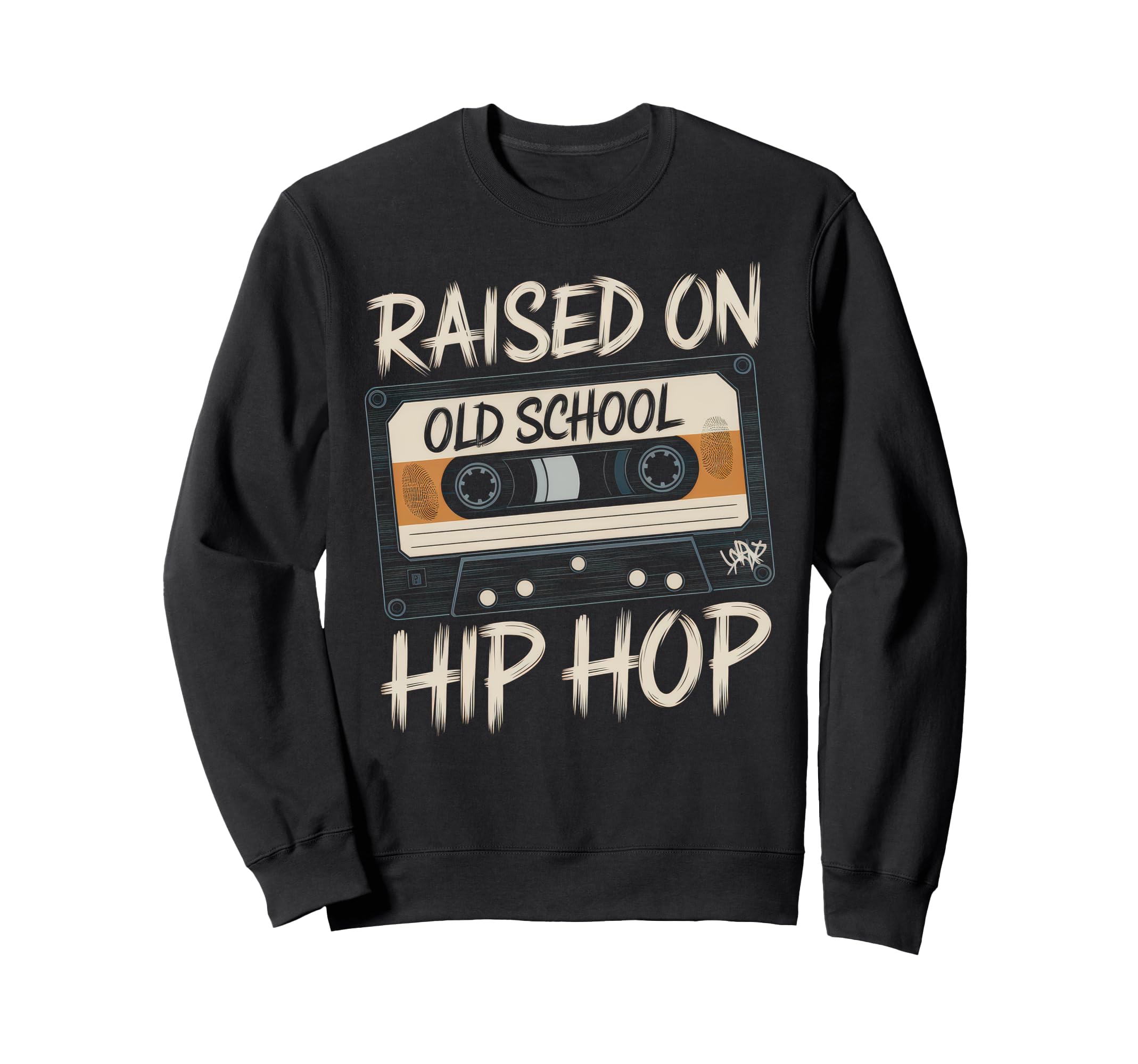 Raised Old School Hip Hop Sweatshirt - Aesthetic Graphic Men Women - T-Shirt, Sweatshirt, Hoodie