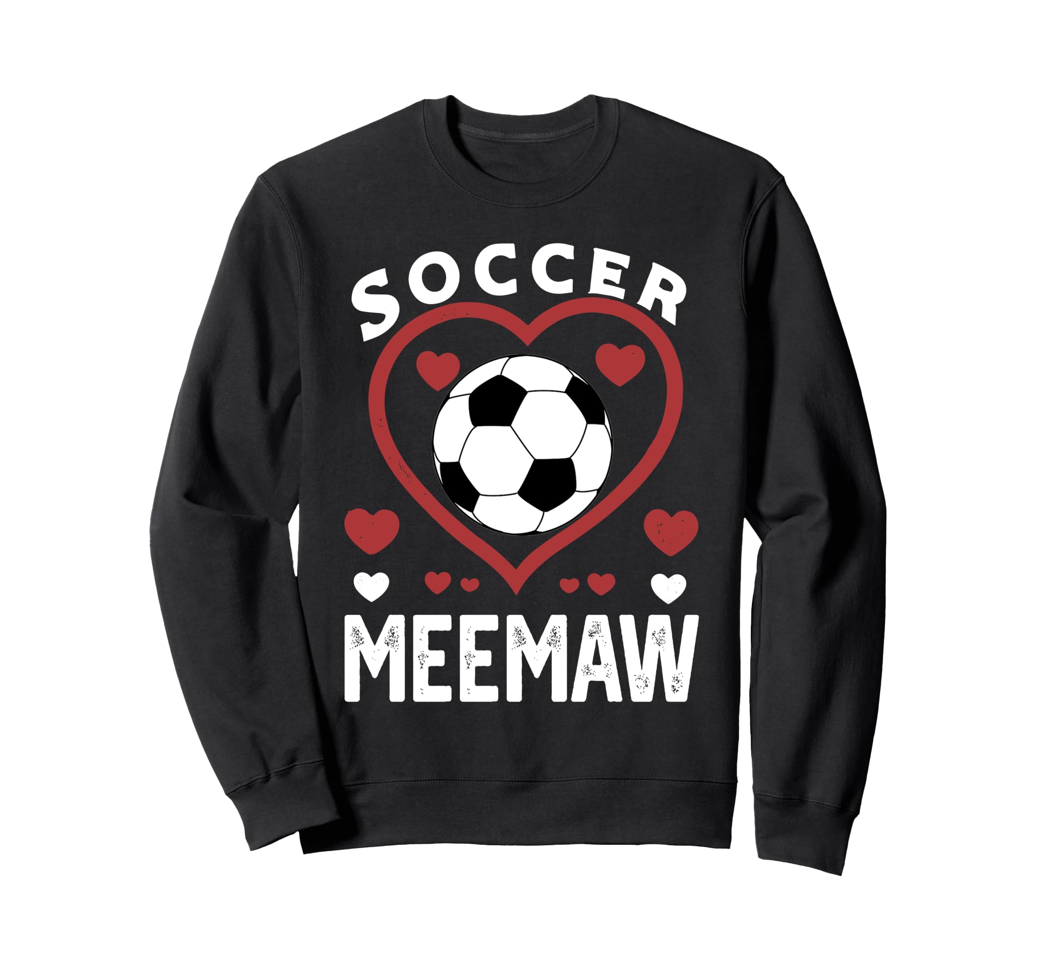 Soccer Meemaw Heart Meemaw Soccer Sweatshirt - Custom Art Print for Adults - T-Shirt, Sweatshirt, Hoodie