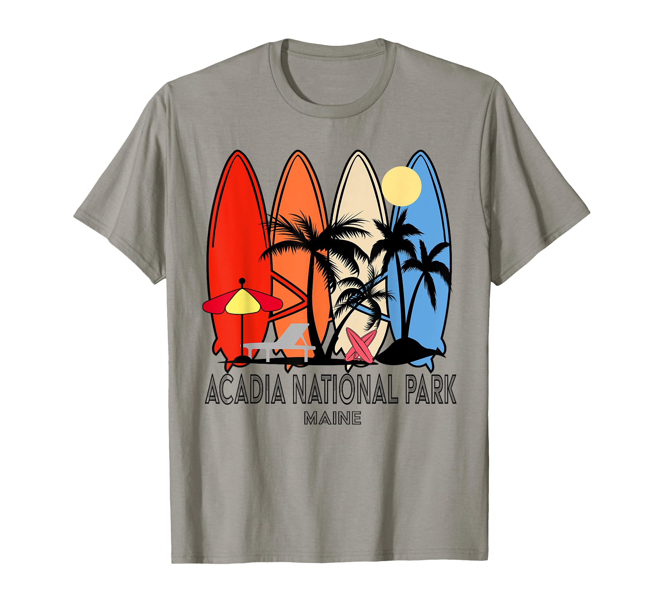 Acadia National Park Maine Surfer T-Shirt - Trendy Graphic Men Women - T-Shirt, Sweatshirt, Hoodie