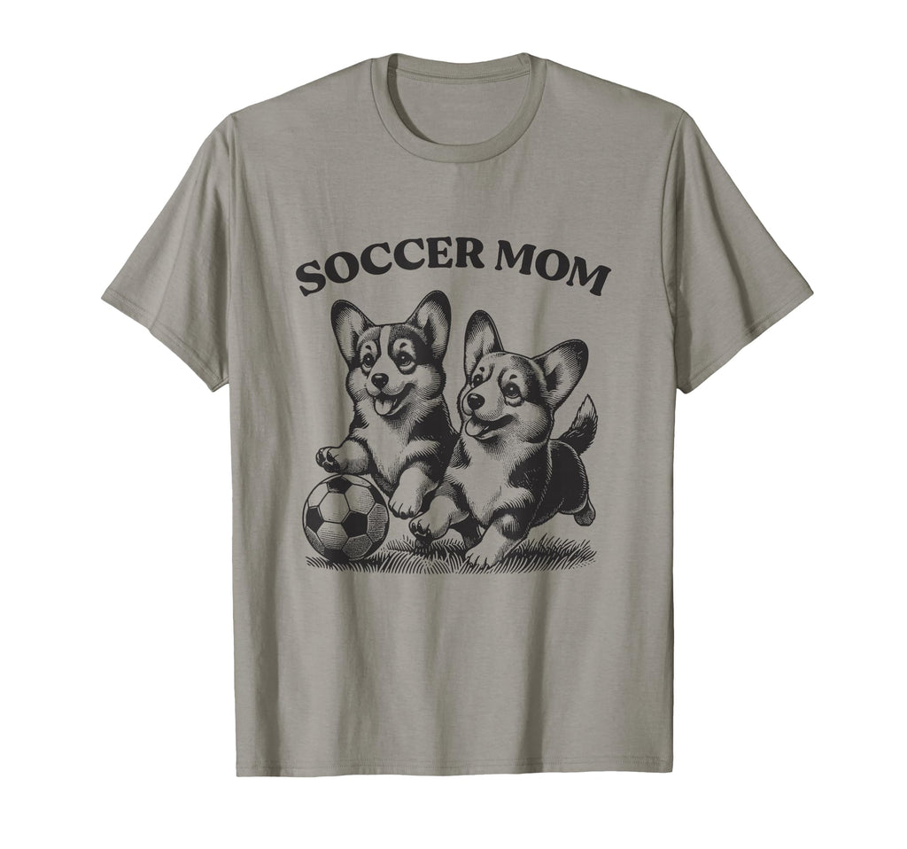 Funny Soccer Mom Corgi Dog T-Shirt - Custom Art Print Unisex - T-Shirt, Sweatshirt, Hoodie