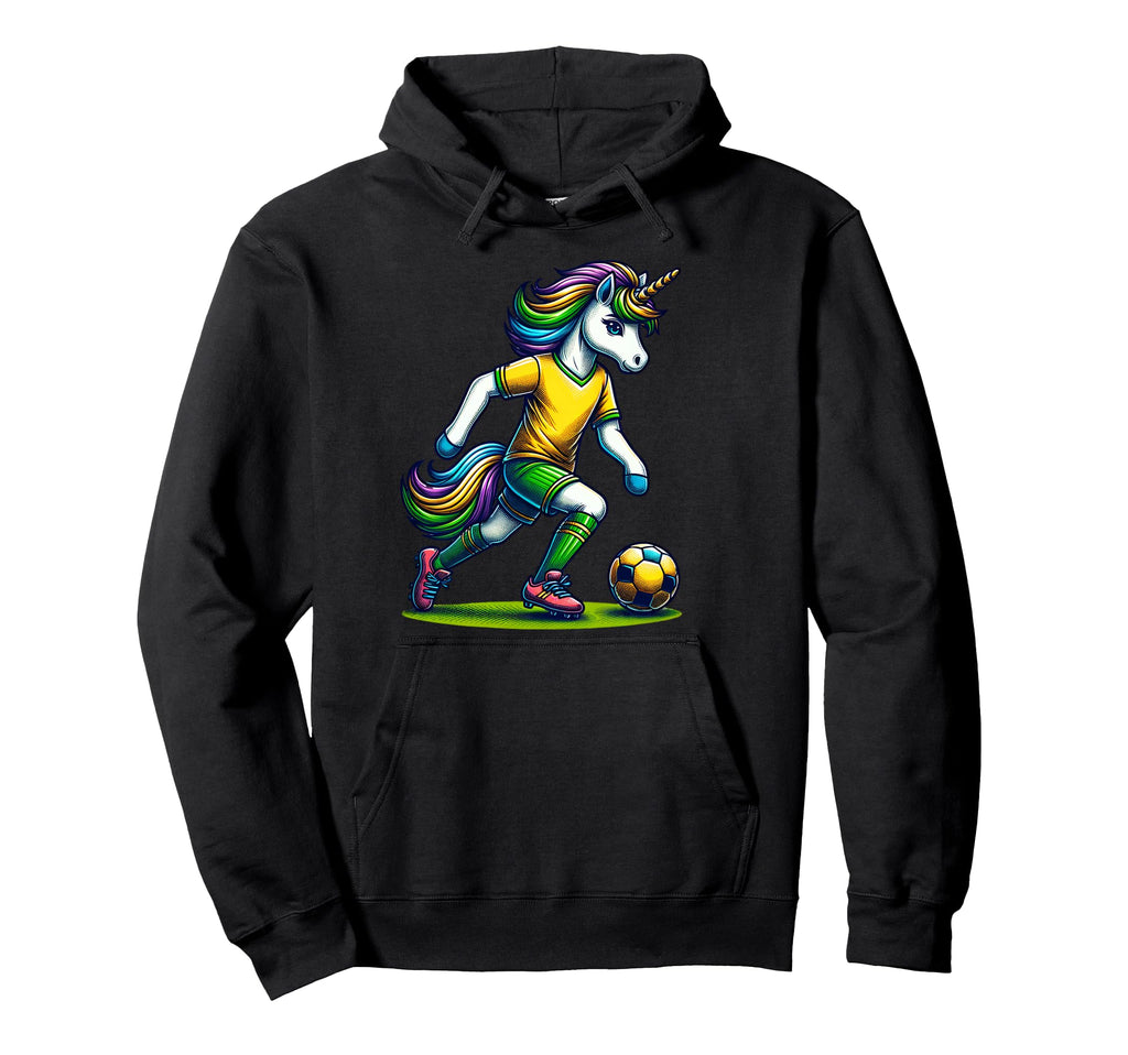 Footballer Unicorn Fans Soccer Team Hoodie - Custom Art Print Men Women - T-Shirt, Sweatshirt, Hoodie