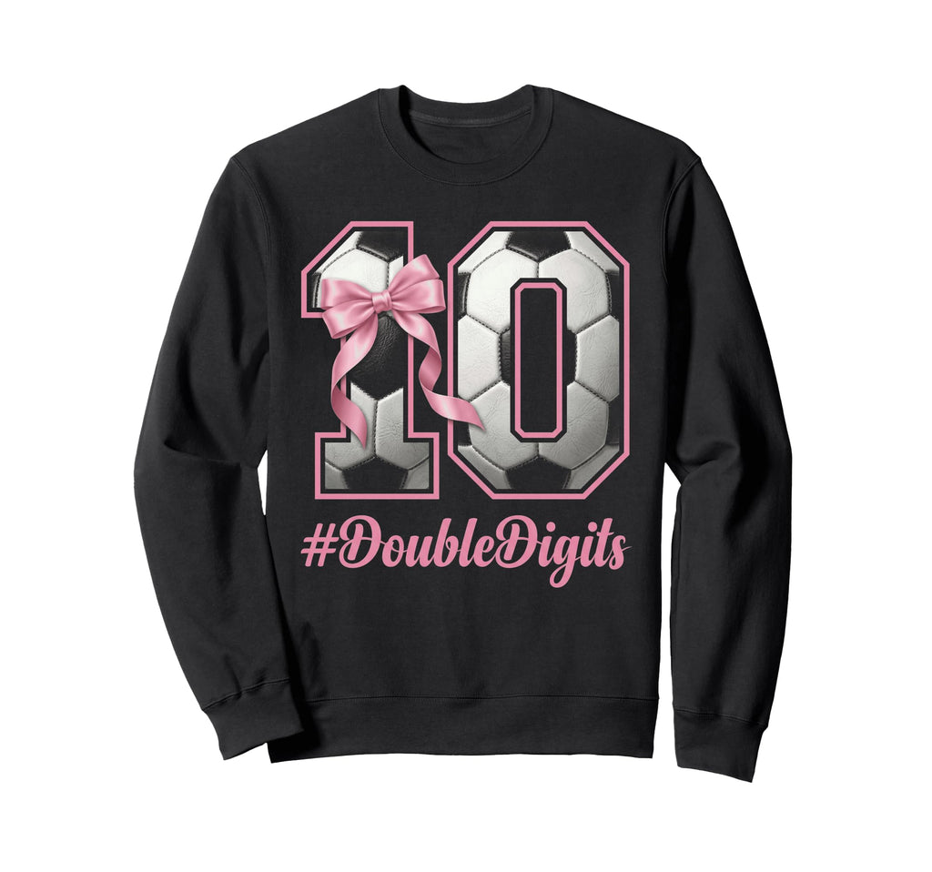 Bow Soccer Football Double Digits 10Th Sweatshirt - Unique Graphic Unisex - T-Shirt, Sweatshirt, Hoodie
