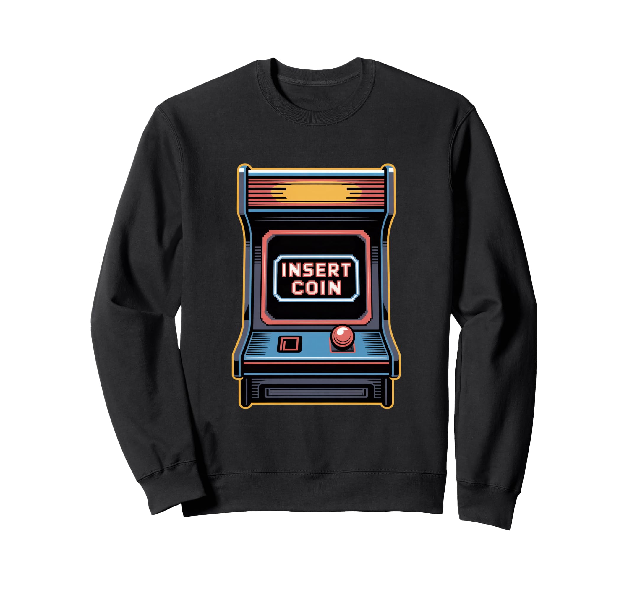 Insert Coin Arcade Cabinet Gaming Sweatshirt - Streetwear Style Unisex - T-Shirt, Sweatshirt, Hoodie