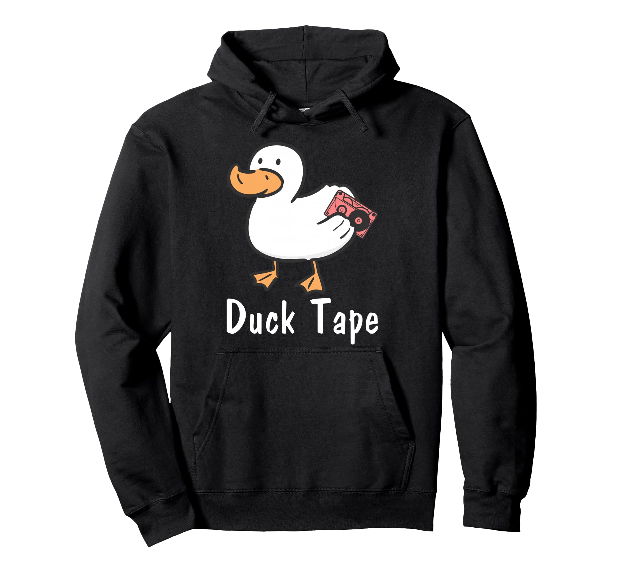 Duck Tape Cassette Tape Music 80S Hoodie - Minimalist Print for Adults - T-Shirt, Sweatshirt, Hoodie