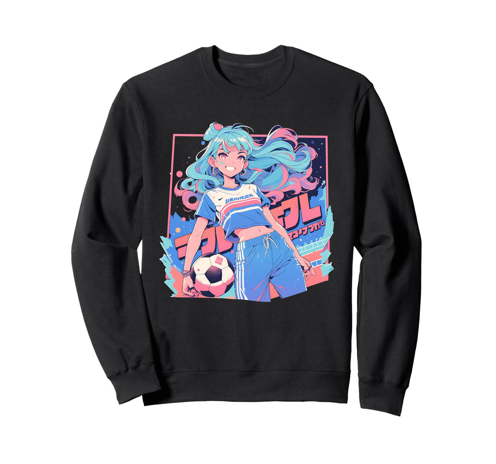 Soccer Funny Pastel Japan Anime Sweatshirt - Casual Everyday Wear Unisex - T-Shirt, Sweatshirt, Hoodie