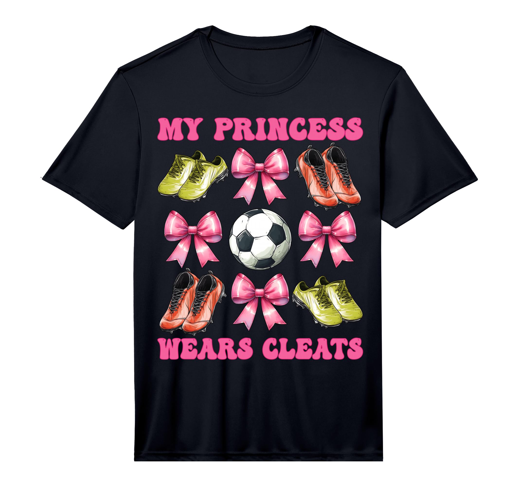 Mens My Princess Wears Cleats Soccer Mom T-Shirt - Graphic Print Unisex - T-Shirt, Sweatshirt, Hoodie