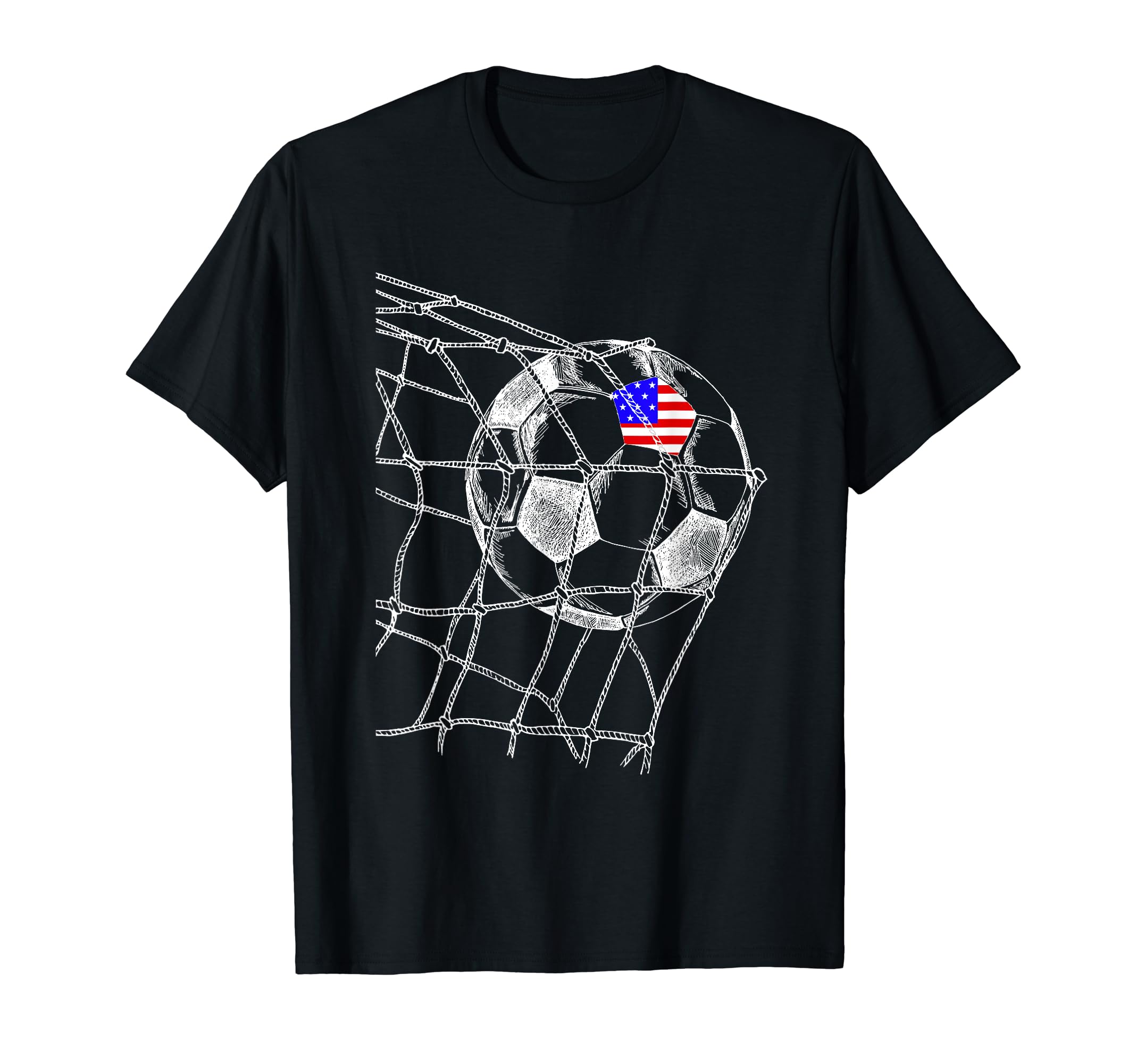 Us Usa America Flag Soccer Ball T-Shirt - Fun Novelty Design Men Women - T-Shirt, Sweatshirt, Hoodie