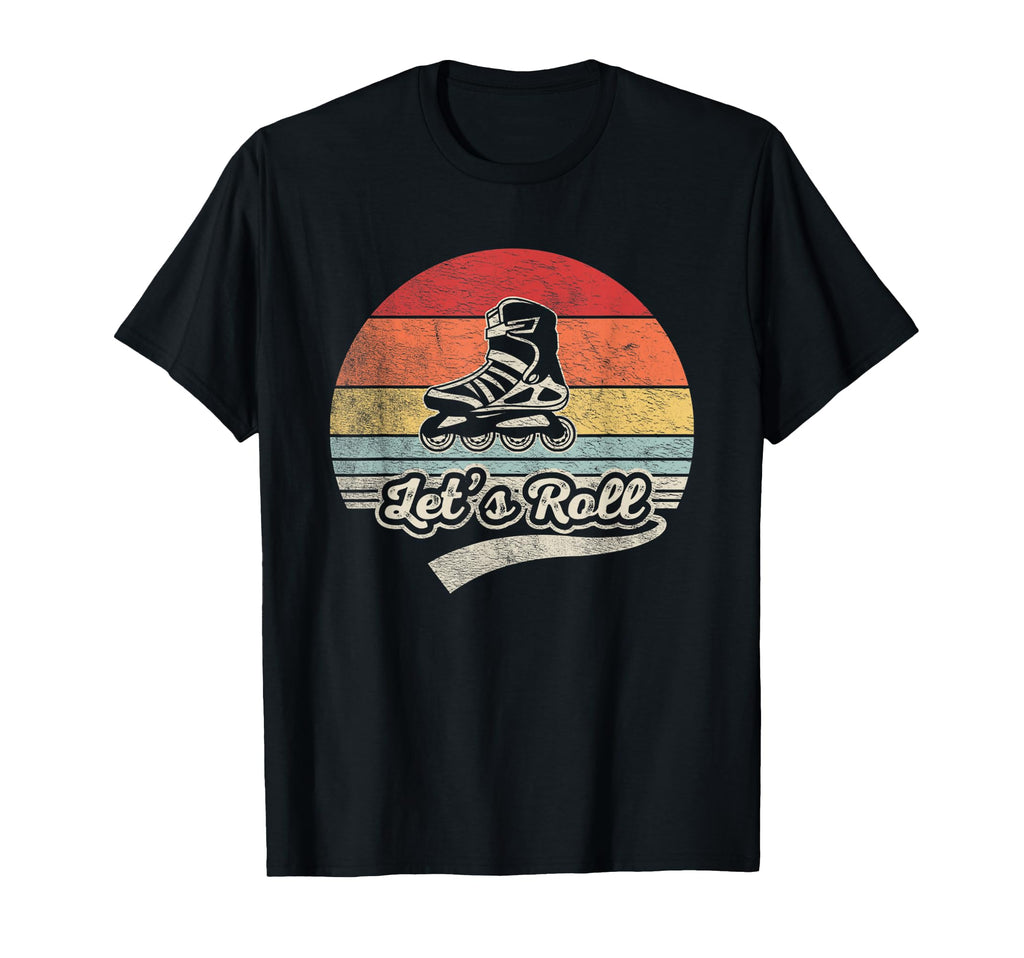 Lets Roll Roller Skating Inline T-Shirt - Aesthetic Graphic Men Women - T-Shirt, Sweatshirt, Hoodie