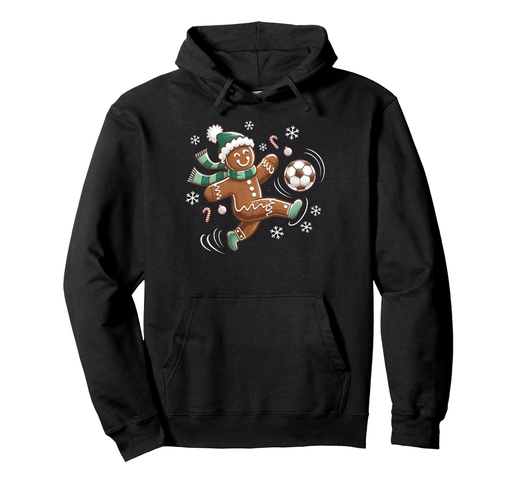 Gingerbread Soccer Player Cookie Game Hoodie - Novelty Apparel Men Women - T-Shirt, Sweatshirt, Hoodie