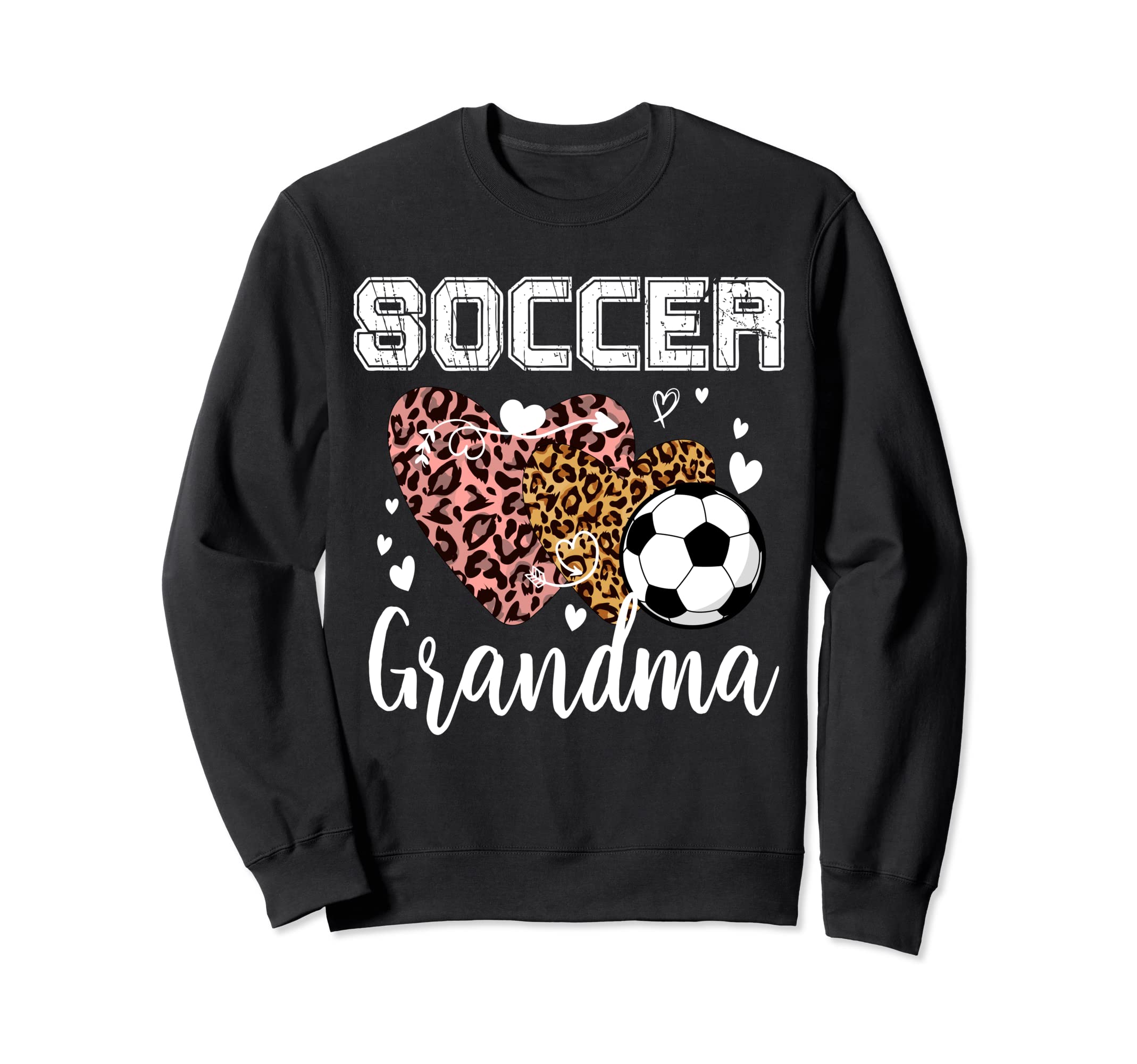 Soccer Grandma Heart Leopard Sweatshirt - Novelty Apparel Men Women - T-Shirt, Sweatshirt, Hoodie