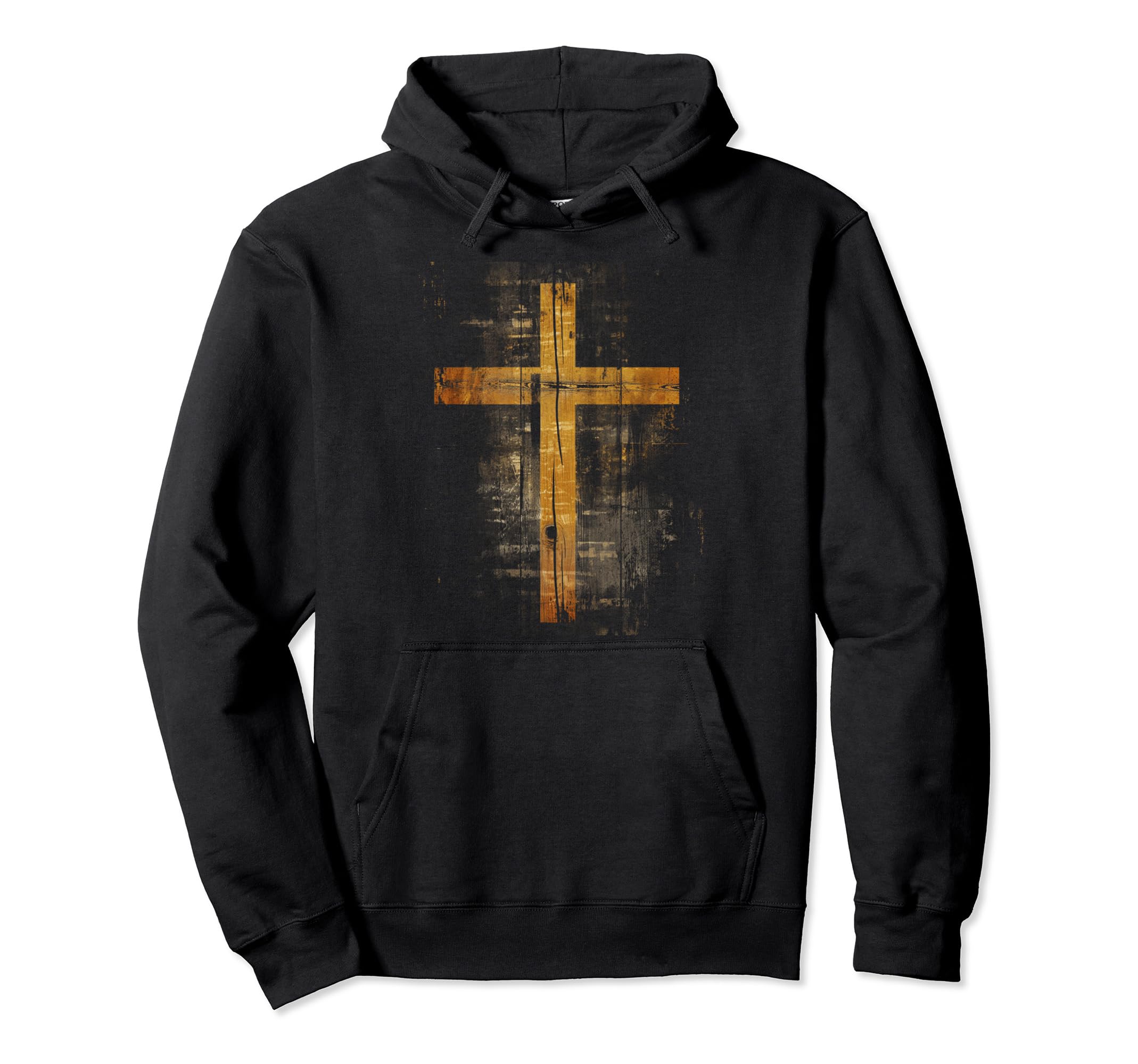 Cross Distressed 90S Goth Grunge Hoodie - Casual Everyday Wear Unisex - T-Shirt, Sweatshirt, Hoodie