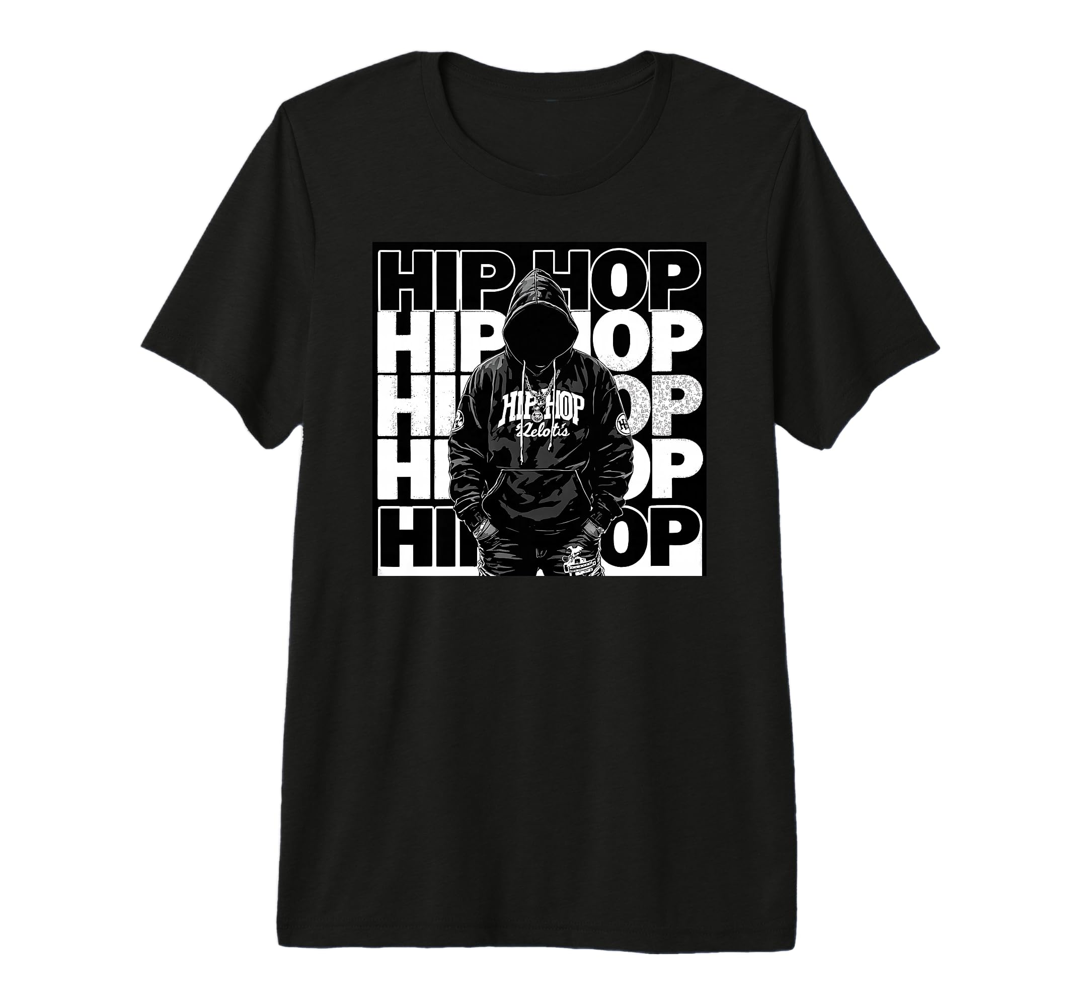 Old School Rapper Hip Hop Tri Blend Hoodie - Streetwear Style for Adults - T-Shirt, Sweatshirt, Hoodie