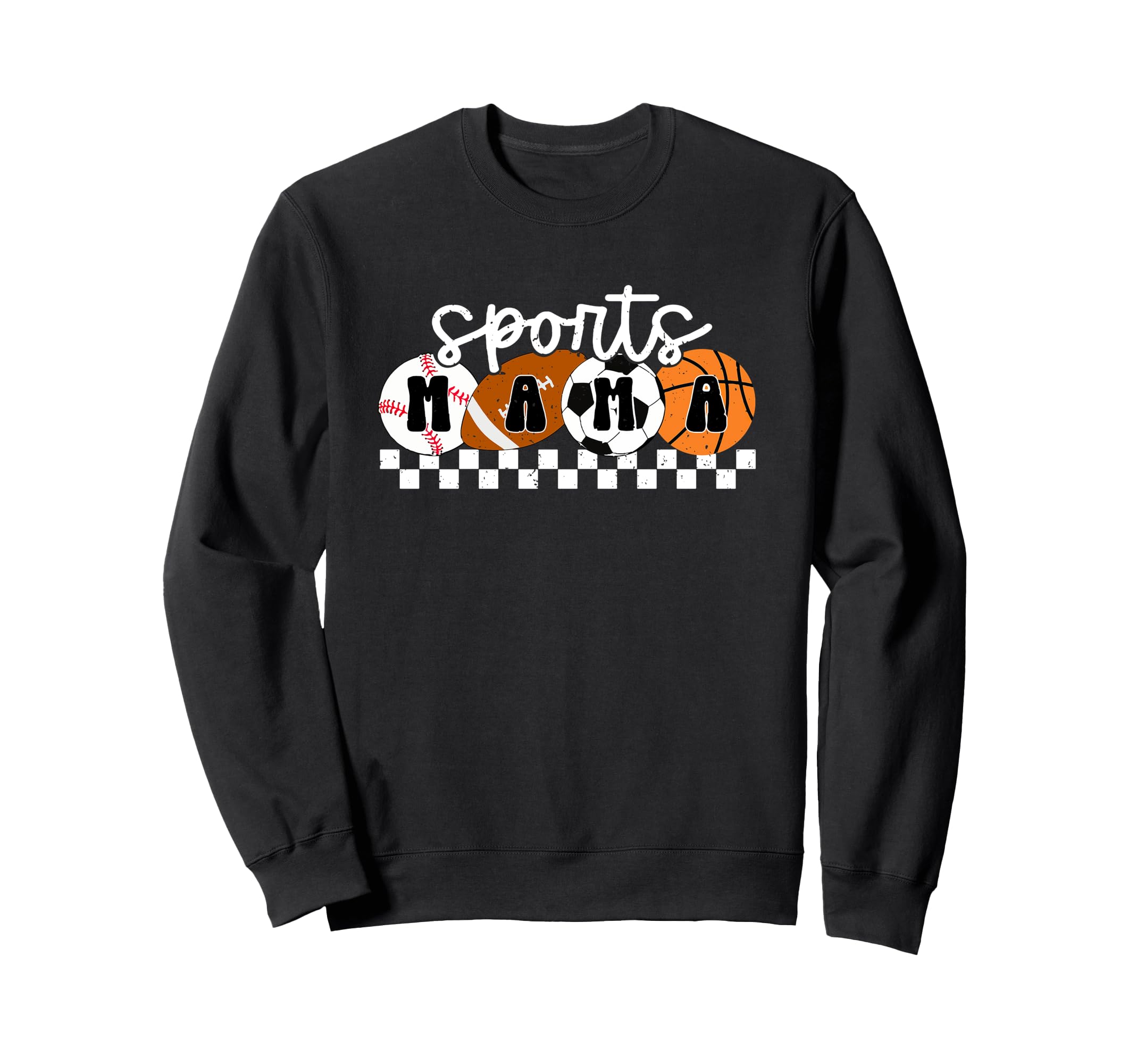 Sports Mama Baseball Football Sweatshirt - Aesthetic Graphic Men Women - T-Shirt, Sweatshirt, Hoodie