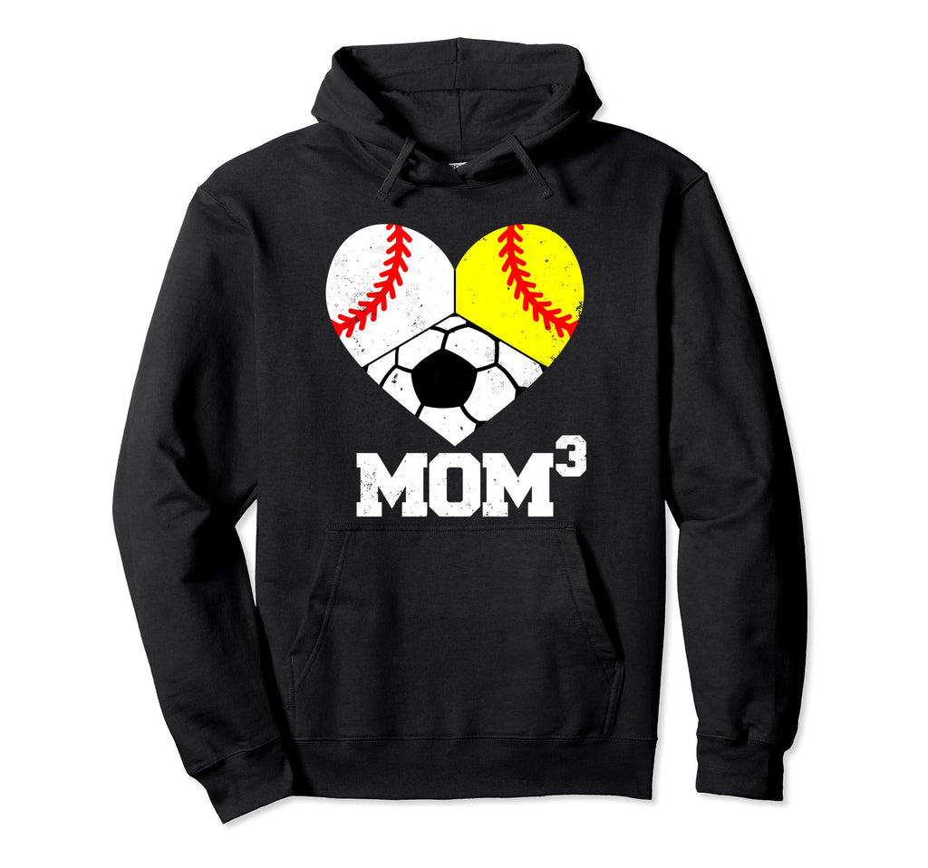 Mom Cubed Mom3 Mom Three Baseball Hoodie - Streetwear Style Men Women - T-Shirt, Sweatshirt, Hoodie