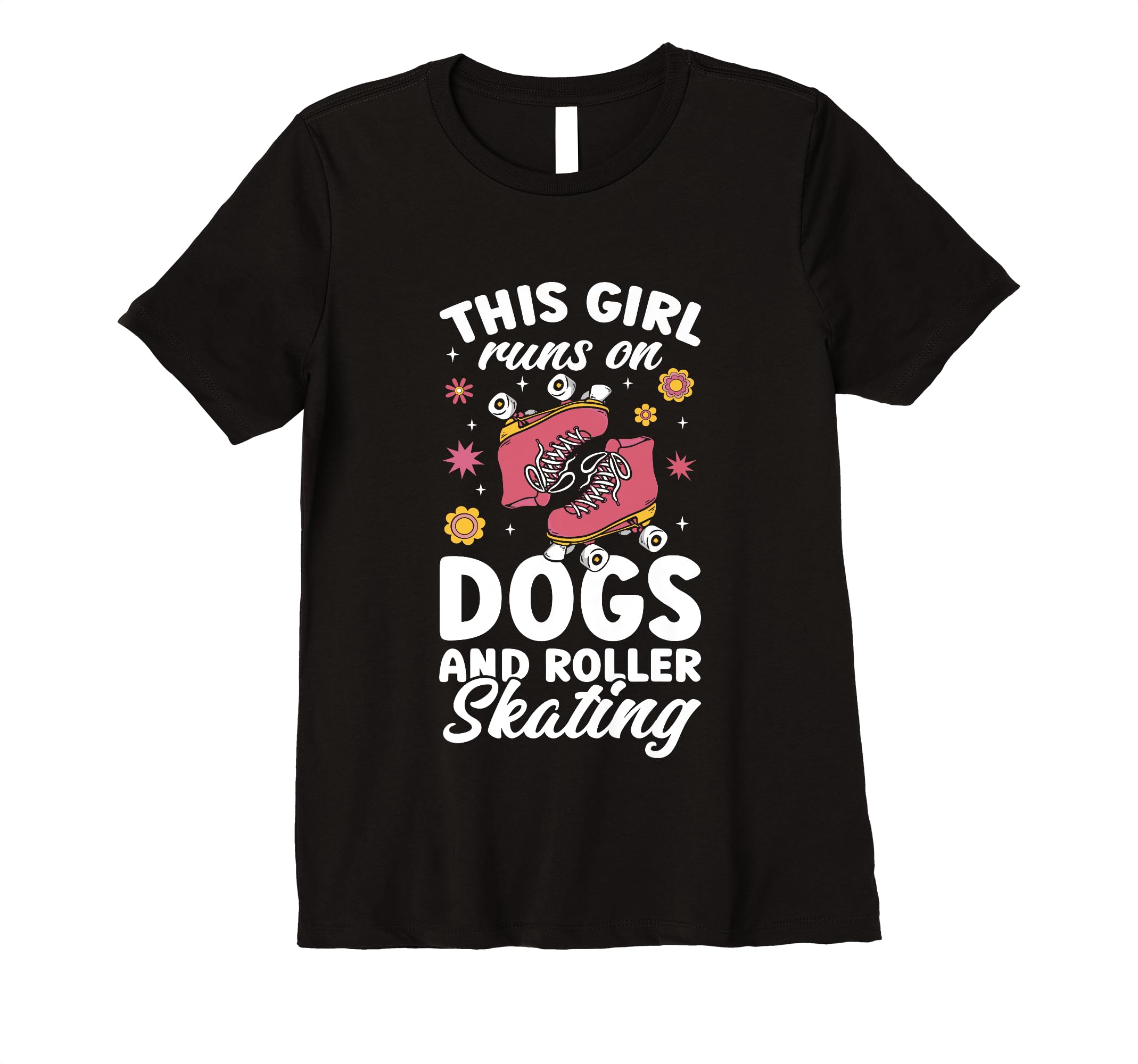 Runs Dogs And Roller Skating T-Shirt - Minimalist Print for Adults - T-Shirt, Sweatshirt, Hoodie