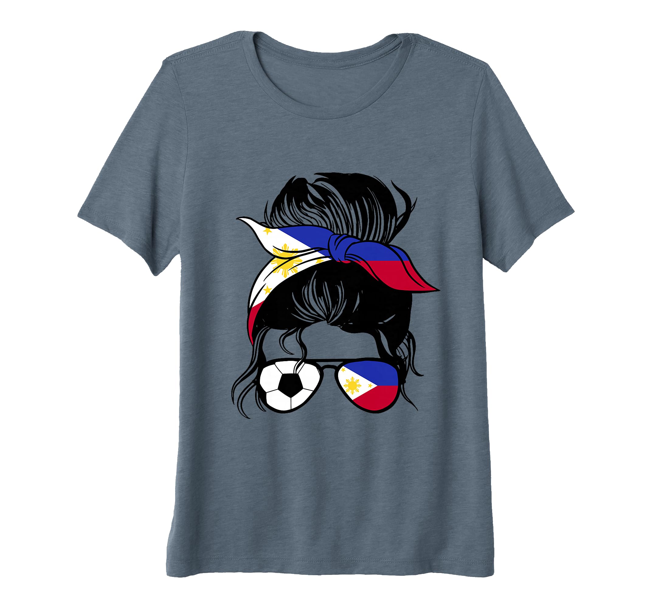 Womens Philippines Mothers Day Soccer T-Shirt - Minimalist Print Men Women - T-Shirt, Sweatshirt, Hoodie