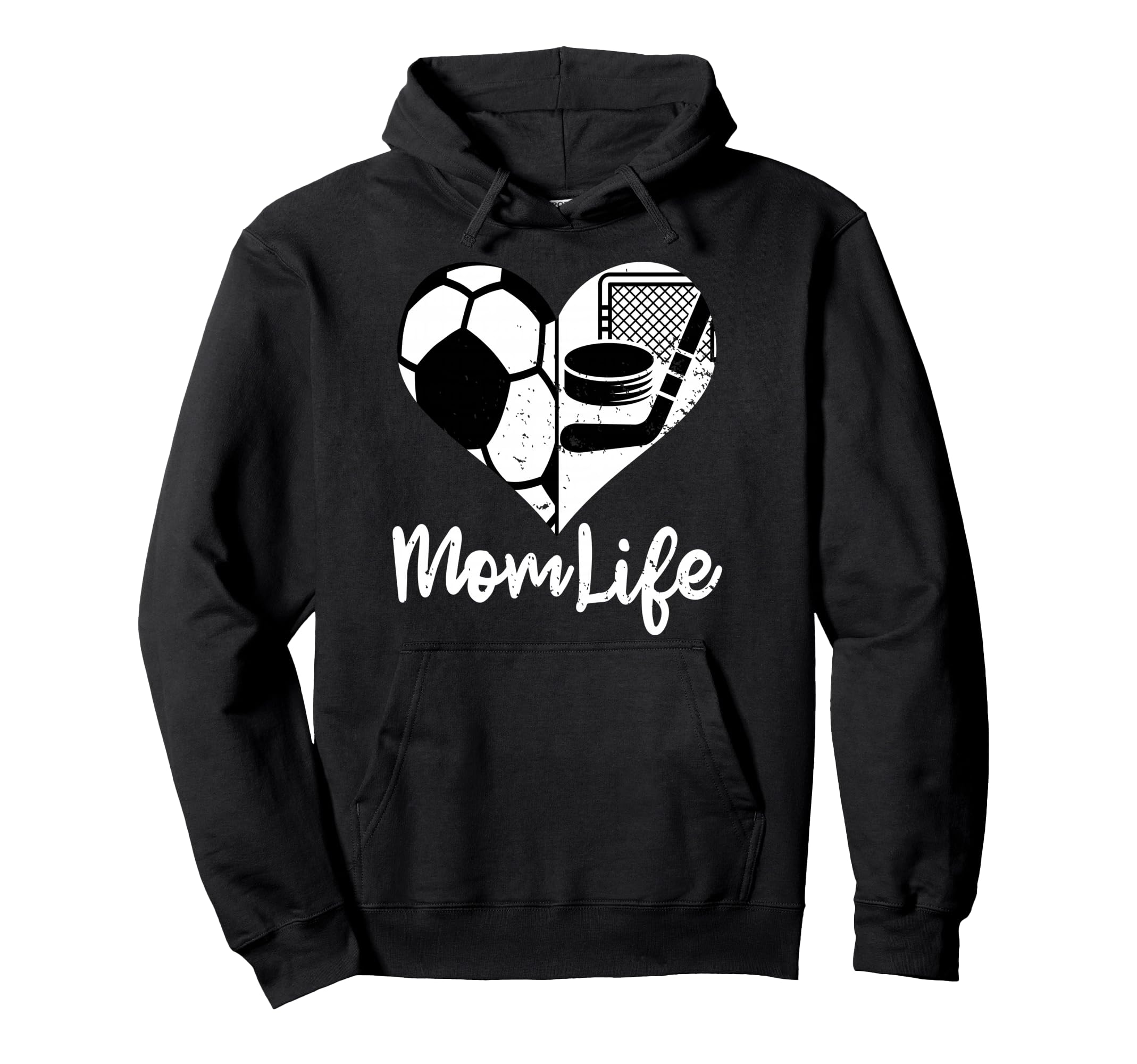 Mom Life Funny Soccer Hockey Mom Hoodie - Unique Graphic for Adults - T-Shirt, Sweatshirt, Hoodie