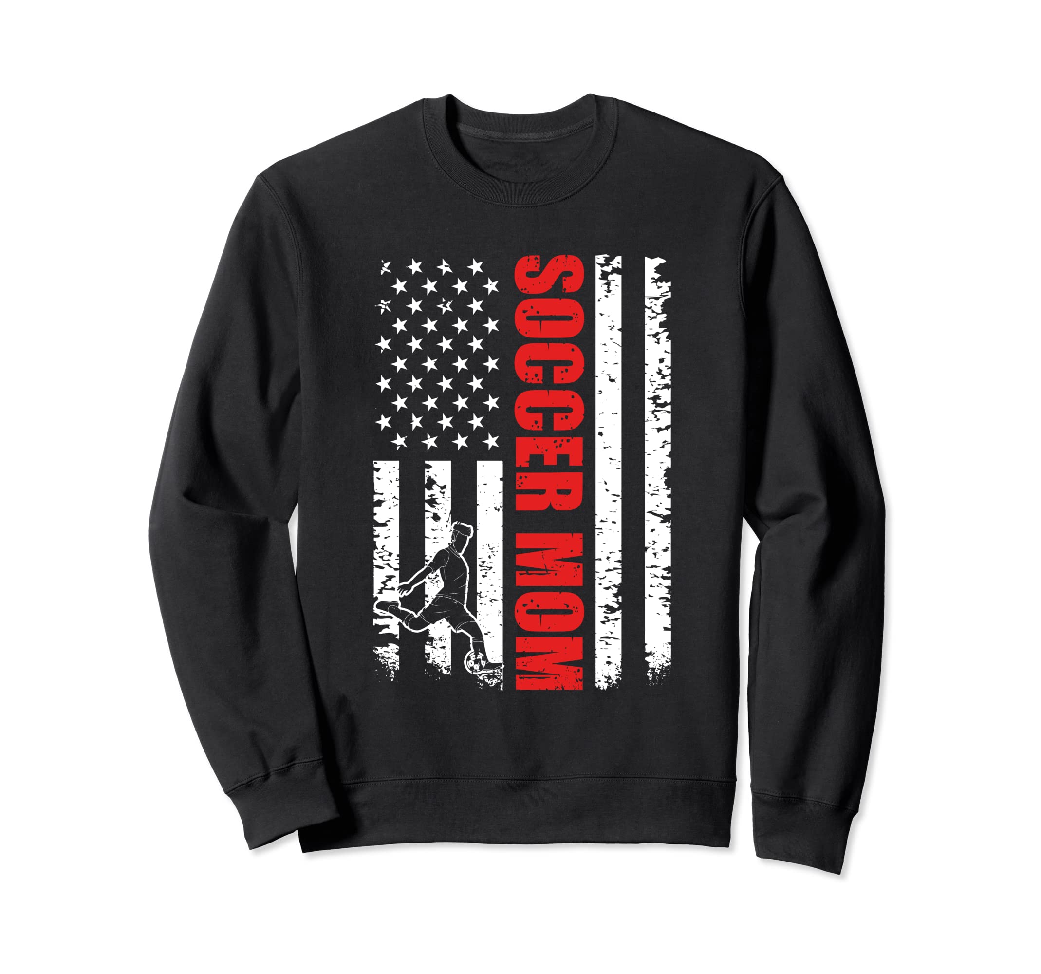 Mother Soccer Mom Sport Fan Usa Flag Sweatshirt - Streetwear Style Unisex - T-Shirt, Sweatshirt, Hoodie