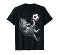 Funny Soccer Cat Kicking Ball Animal T-Shirt - Novelty Apparel for Adults - T-Shirt, Sweatshirt, Hoodie
