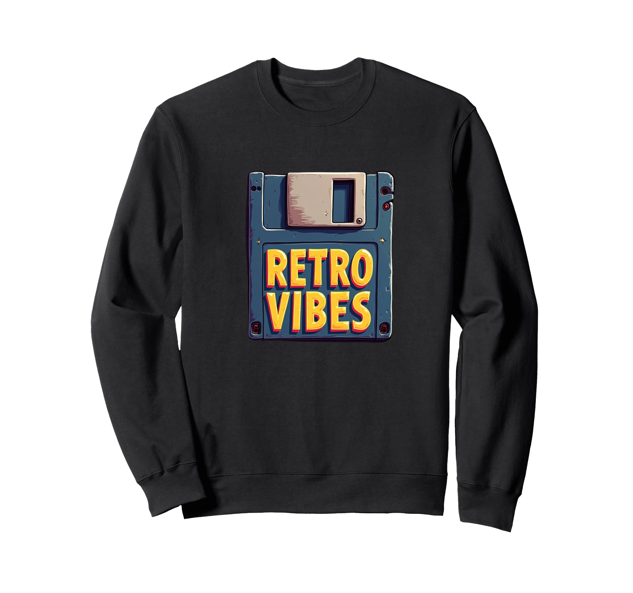 90S Fun Floppy Disc Cassette Tape Vibe Sweatshirt - Graphic Print Unisex - T-Shirt, Sweatshirt, Hoodie