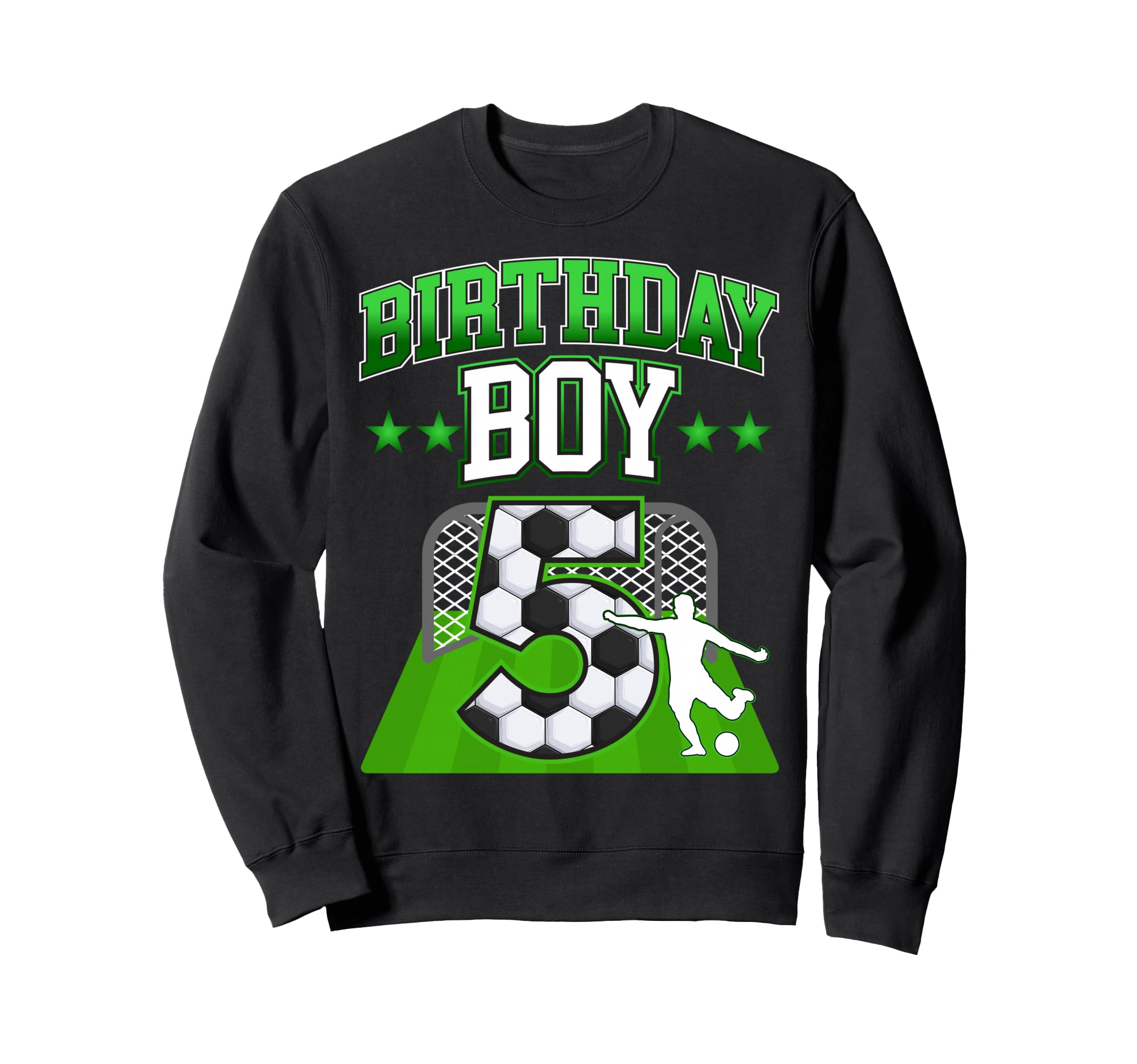 Soccer Themed Birthday Outfit 5 Year Sweatshirt - Unique Graphic Men Women - T-Shirt, Sweatshirt, Hoodie