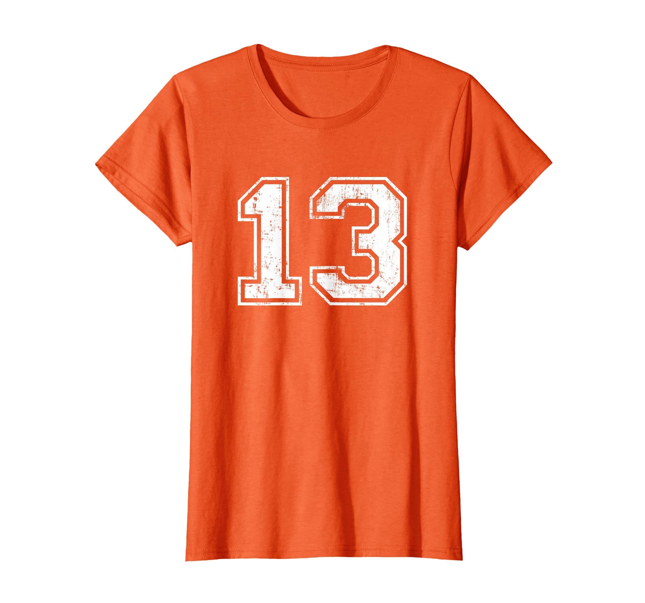 Number 13 Distressed Thirteen Sport T-Shirt - Casual Everyday Wear Unisex - T-Shirt, Sweatshirt, Hoodie