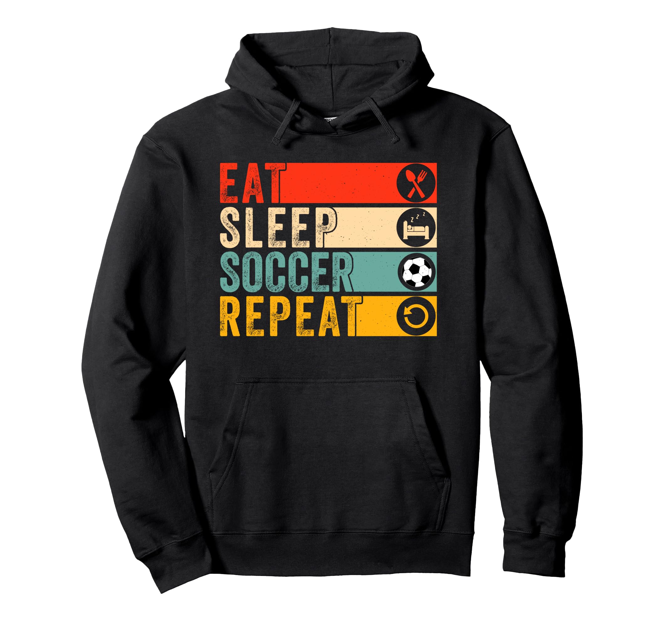 Soccer Lover Soccer Player Eat Sleep Hoodie - Minimalist Print Men Women - T-Shirt, Sweatshirt, Hoodie
