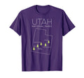 Utah National Park Map Zion T-Shirt - Casual Everyday Wear for Adults - T-Shirt, Sweatshirt, Hoodie