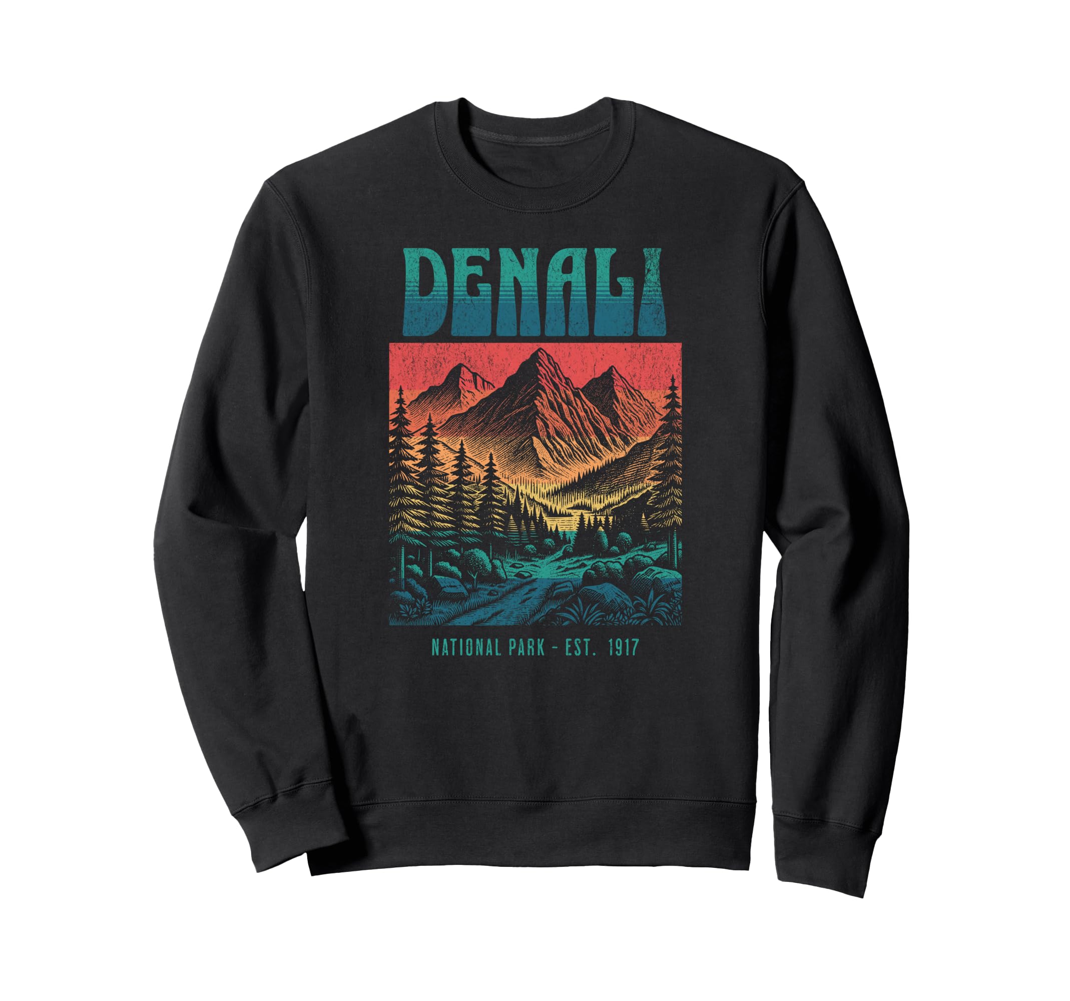 Denali Alaska National Park Sweatshirt - Unique Graphic Men Women - T-Shirt, Sweatshirt, Hoodie