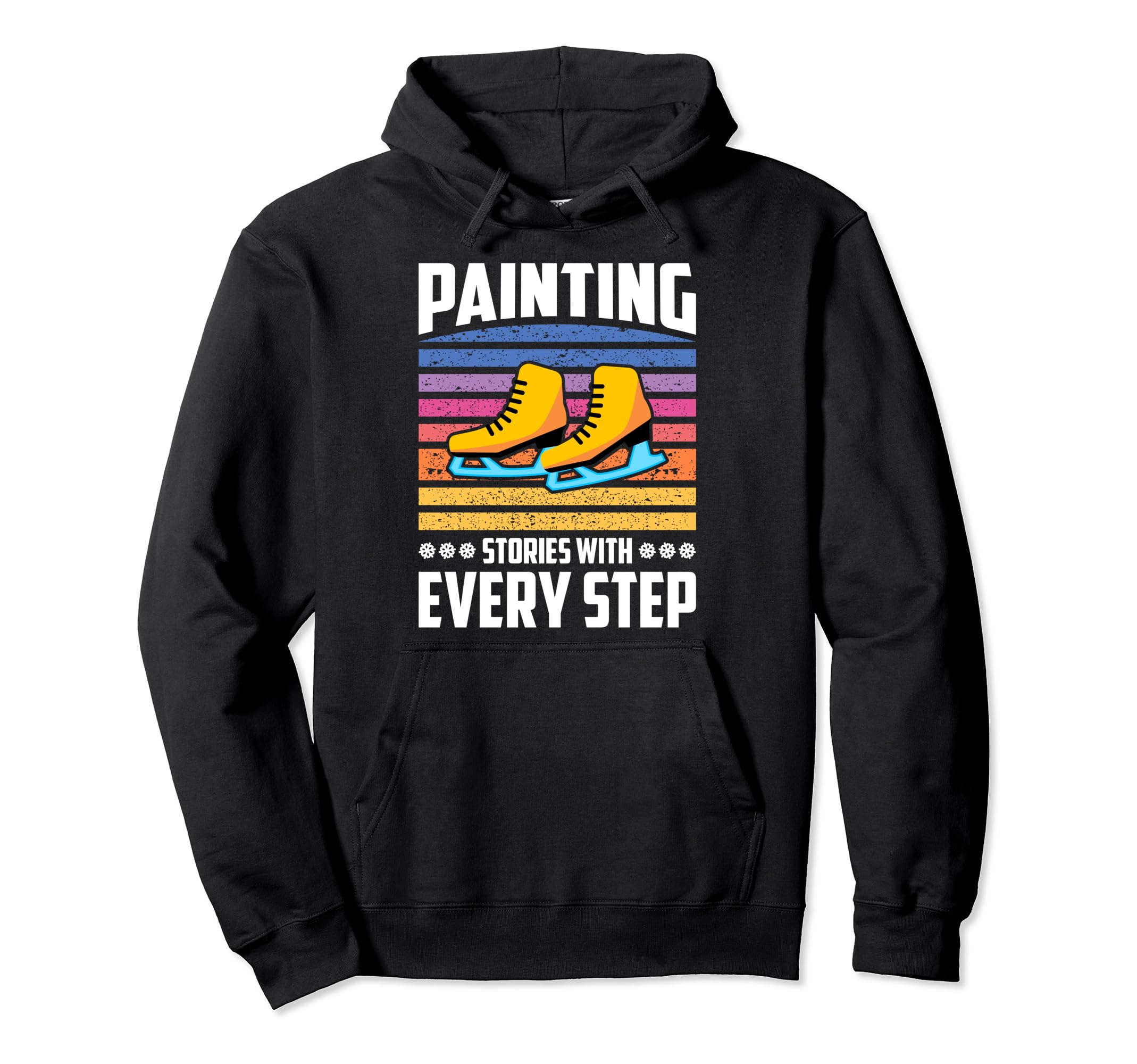Ice Skater Roller Skate Frozen Skating Hoodie - Minimalist Print for Adults - T-Shirt, Sweatshirt, Hoodie