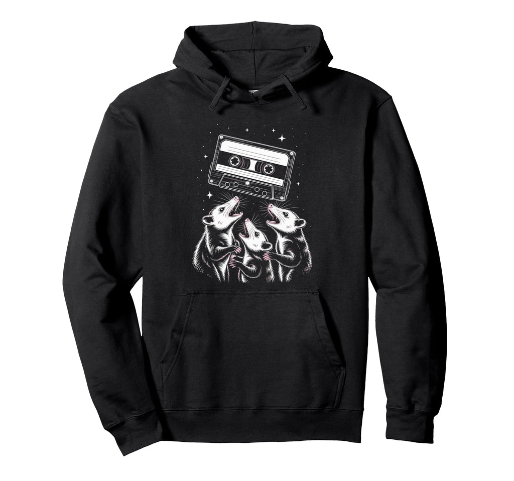 Mixtape Space Opossum Trio Stars Hoodie - Unique Graphic for Adults - T-Shirt, Sweatshirt, Hoodie