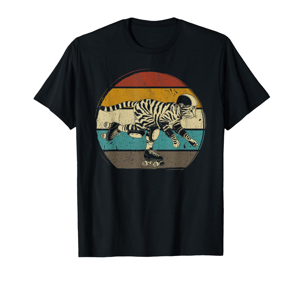 Roller Skating Cat Roller Derby Cats T-Shirt - Unique Graphic Men Women - T-Shirt, Sweatshirt, Hoodie