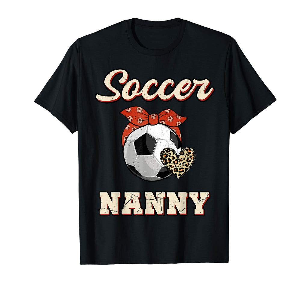 Soccer Nanny Bandana Leopard Heart T-Shirt - Streetwear Style for Adults - T-Shirt, Sweatshirt, Hoodie
