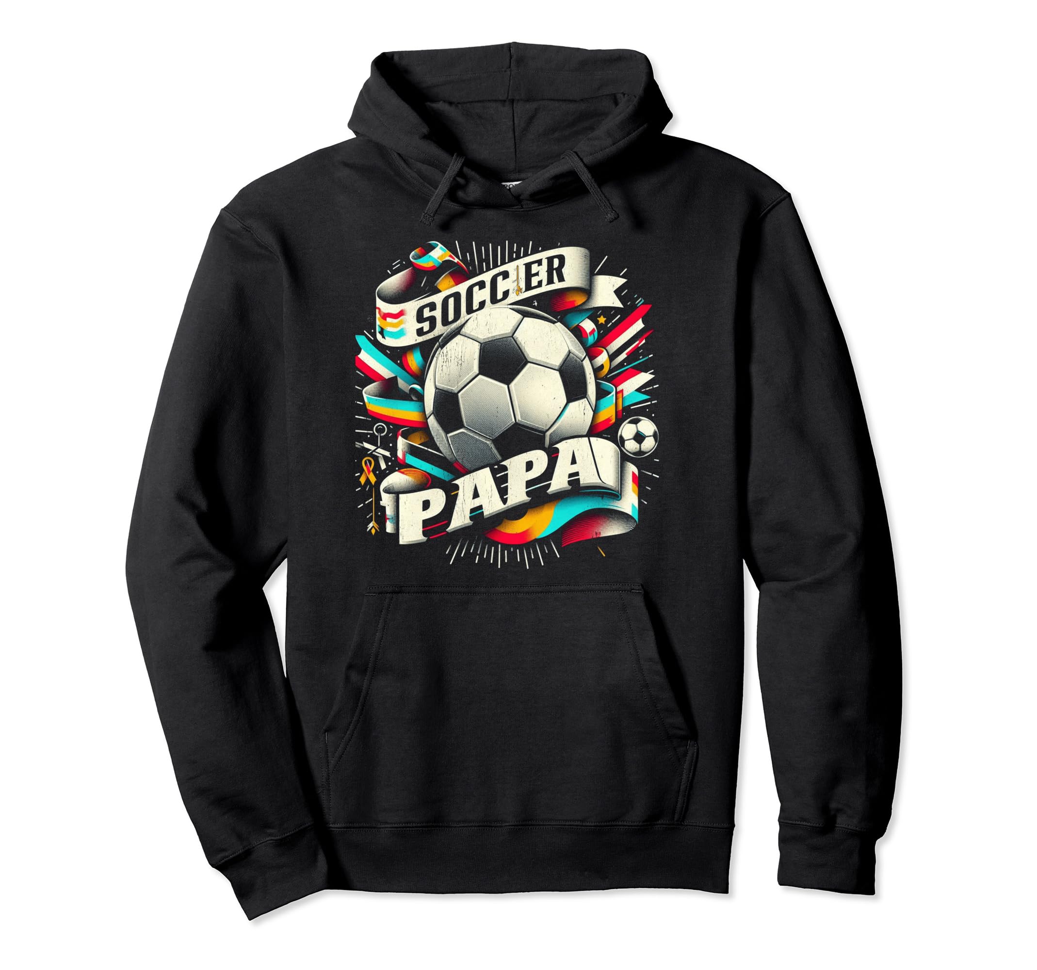 Soccer Papa Family Matching Dad Hoodie - Fun Novelty Design for Adults - T-Shirt, Sweatshirt, Hoodie