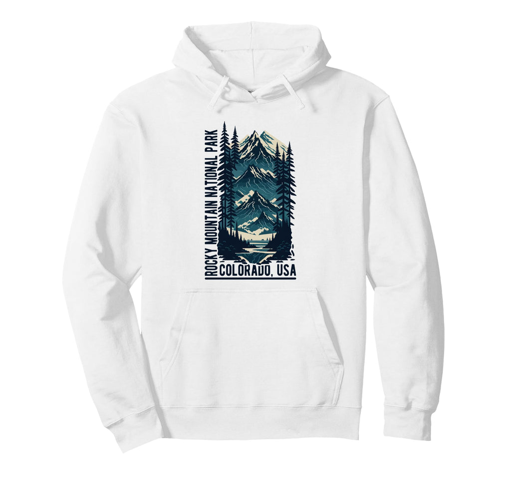 Rocky Mountain National Park Scenic Hoodie - Fun Novelty Design for Adults - T-Shirt, Sweatshirt, Hoodie