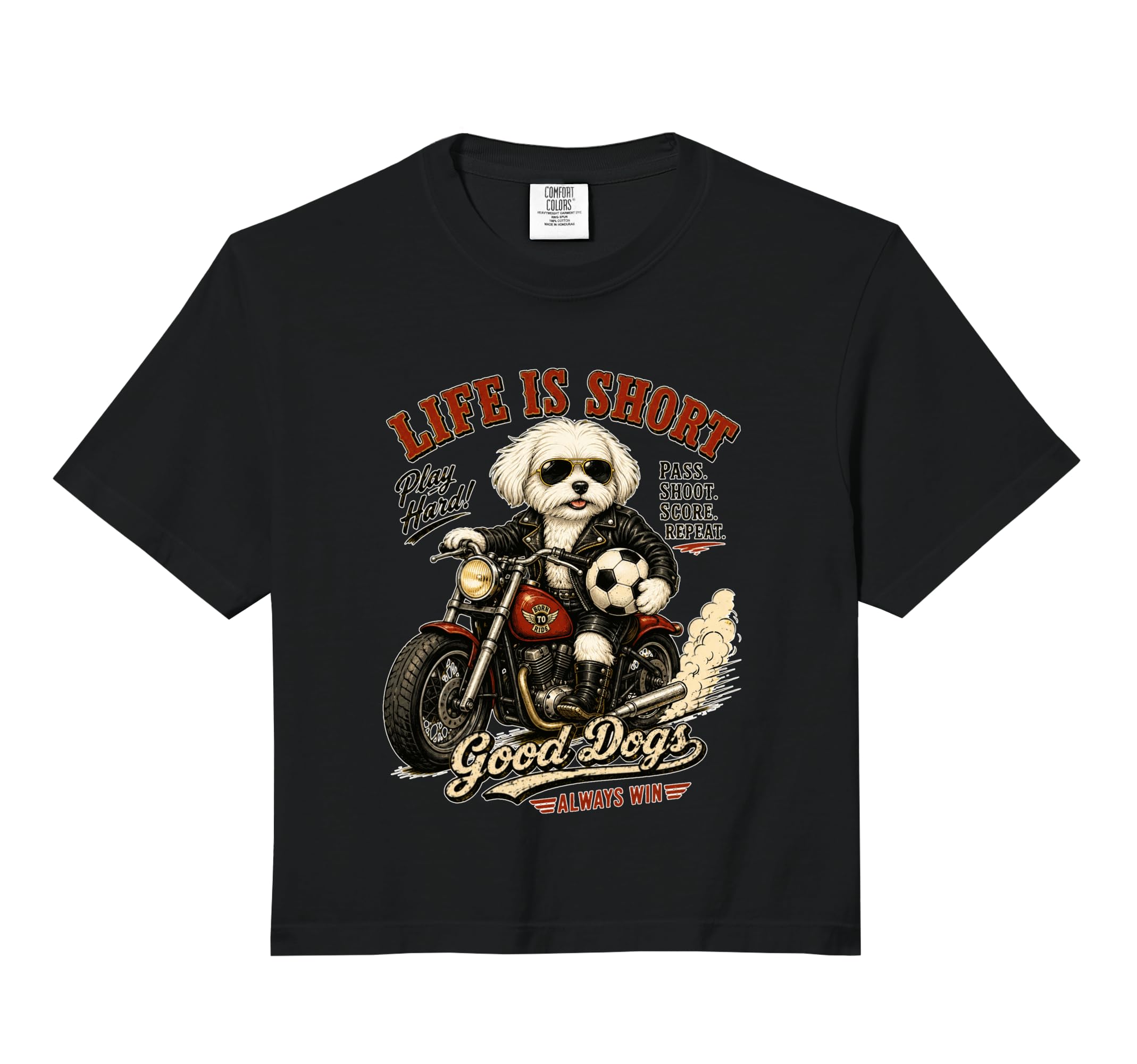 Maltese Motorbike Love Footbal Sweatshirt - Unique Graphic for Adults - T-Shirt, Sweatshirt, Hoodie