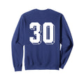 Number 30 Backside 80S 90S Sweatshirt - Casual Everyday Wear Men Women - T-Shirt, Sweatshirt, Hoodie
