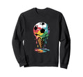 Rainbow Soccer Ball Ice Cream Sweatshirt - Aesthetic Graphic Men Women - T-Shirt, Sweatshirt, Hoodie
