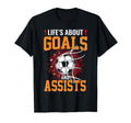 Lifes About Goals And Assists Hockey T-Shirt - Unique Graphic Men Women - T-Shirt, Sweatshirt, Hoodie