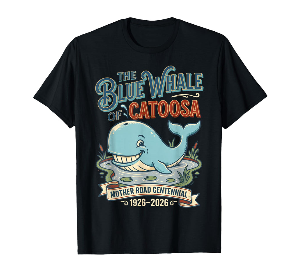 Giant Whale Route 66 Highway Centennial T-Shirt - Custom Art Print Unisex - T-Shirt, Sweatshirt, Hoodie