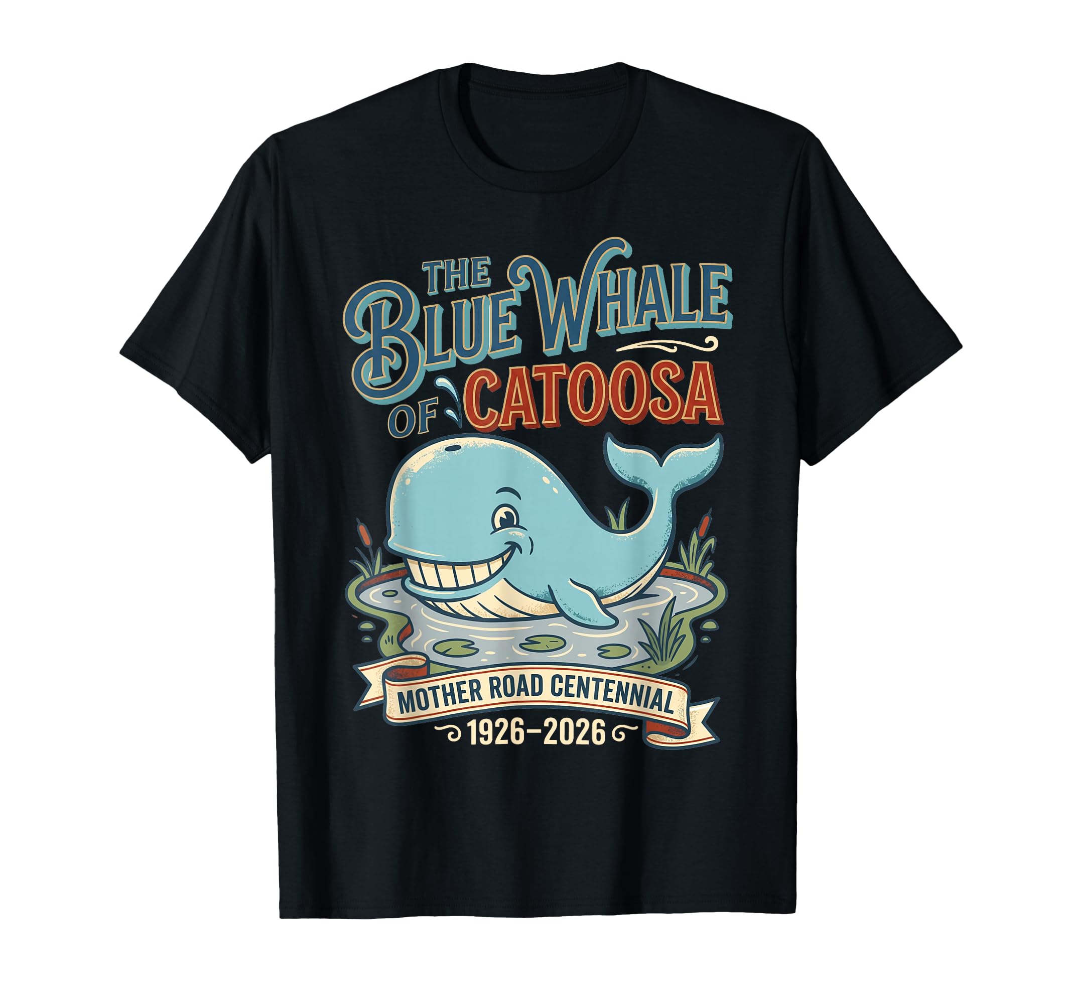 Giant Whale Route 66 Highway Centennial T-Shirt - Custom Art Print Unisex - T-Shirt, Sweatshirt, Hoodie