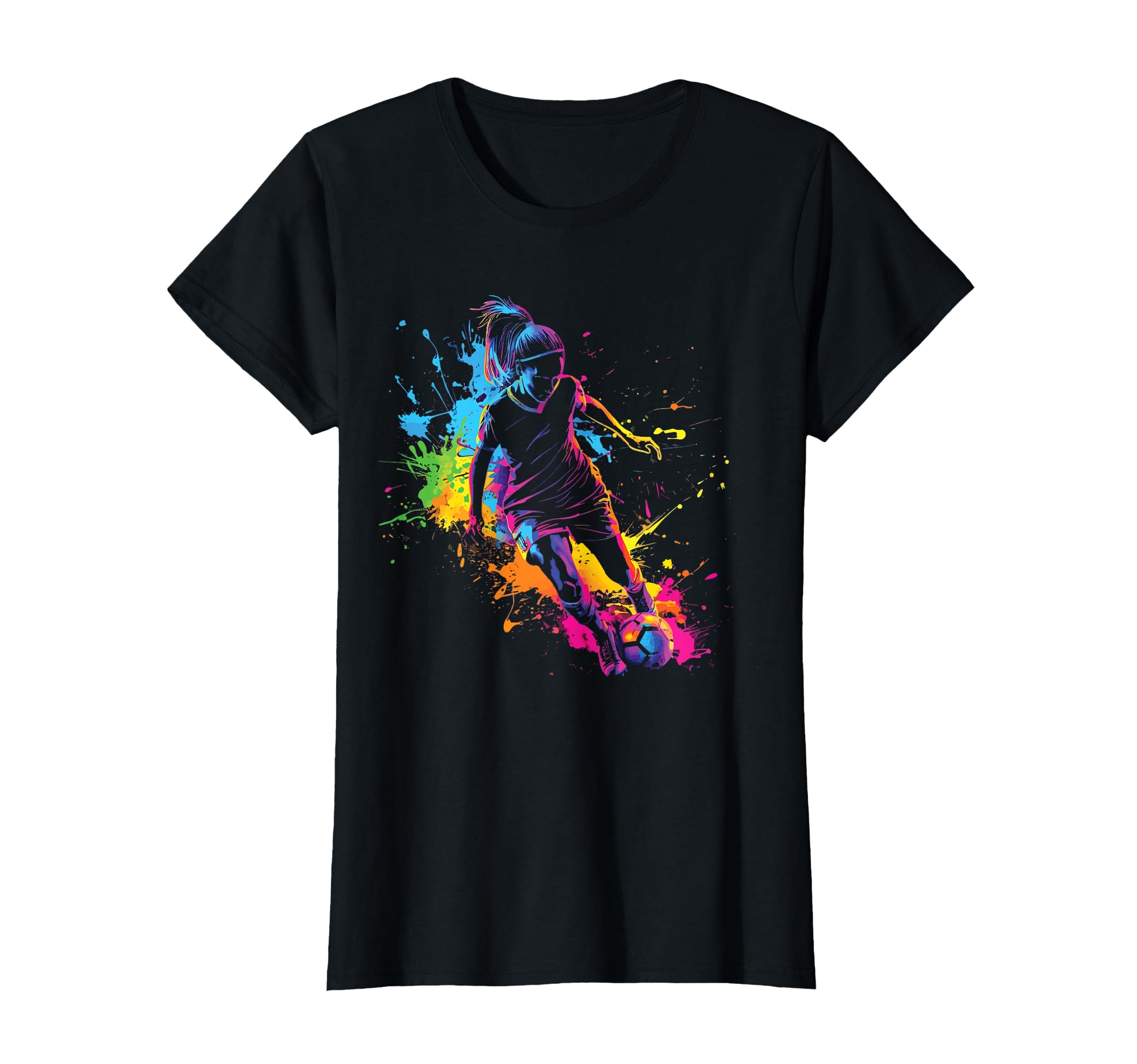 Ball Game Football Paint Splash T-Shirt - Aesthetic Graphic for Adults - T-Shirt, Sweatshirt, Hoodie
