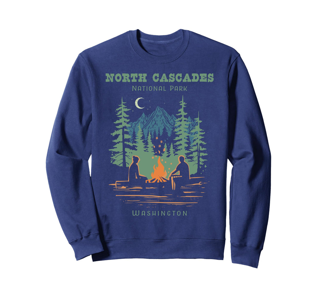 North Cascades National Park Sweatshirt - Minimalist Print Men Women - T-Shirt, Sweatshirt, Hoodie