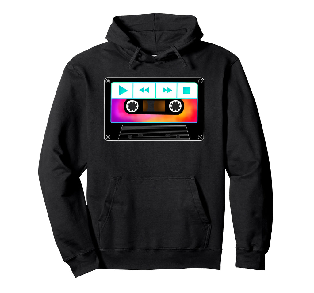 80S Music Cassette Tape Hoodie - Aesthetic Graphic Men Women - T-Shirt, Sweatshirt, Hoodie