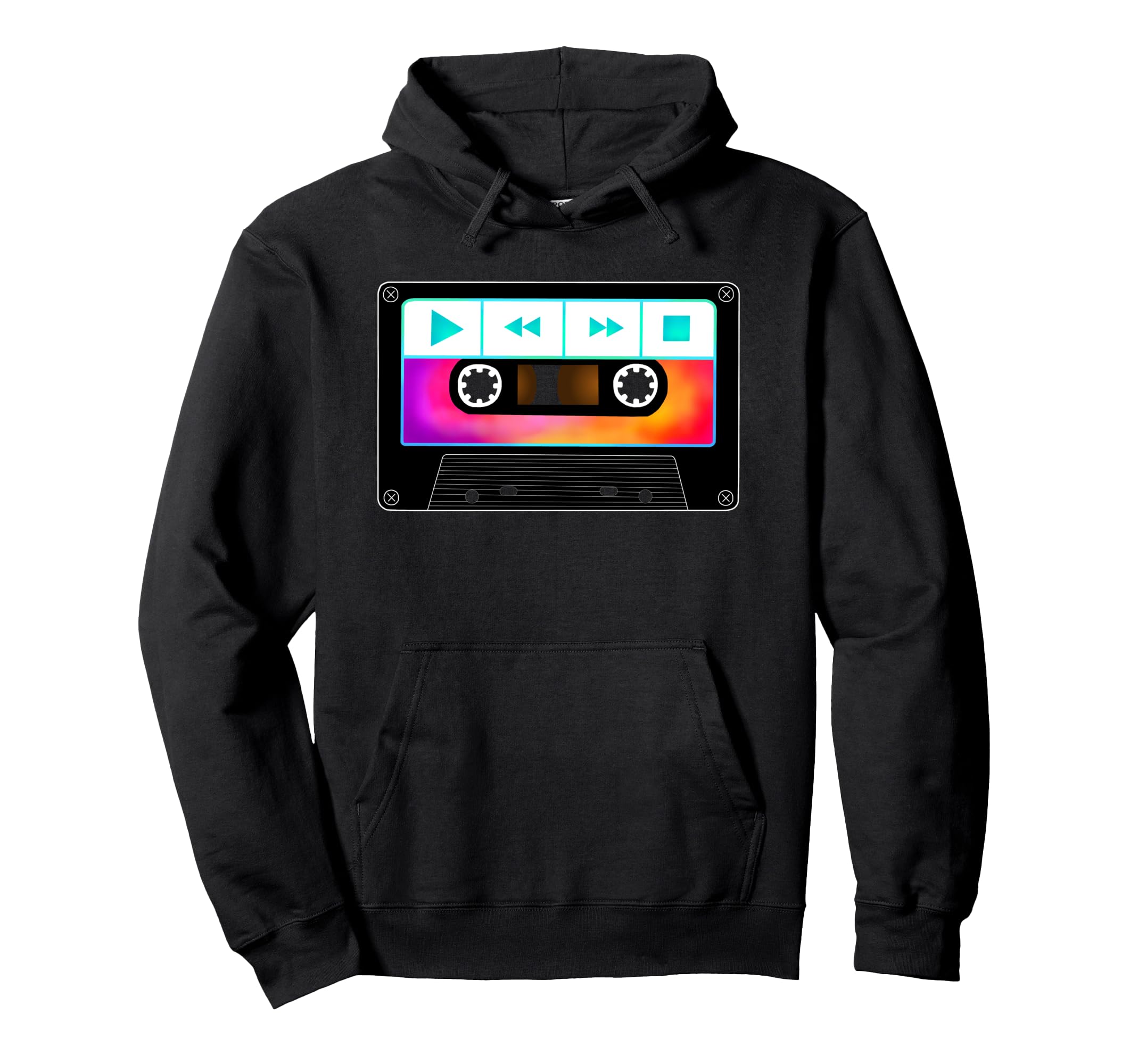 80S Music Cassette Tape Hoodie - Aesthetic Graphic Men Women - T-Shirt, Sweatshirt, Hoodie