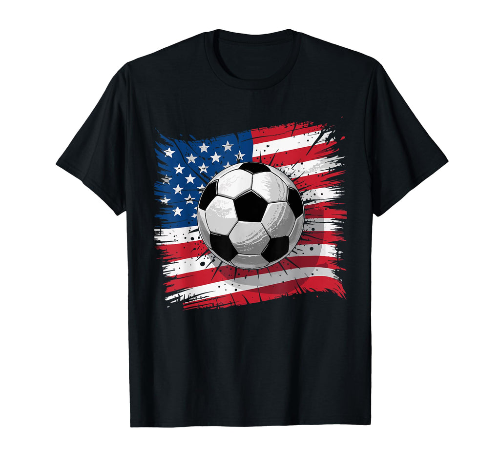 Patriotic Soccer 4Th July Usa T-Shirt - Fun Novelty Design for Adults - T-Shirt, Sweatshirt, Hoodie