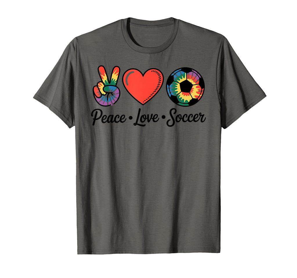 Peace Love Soccer Football Soccer T-Shirt - Novelty Apparel Men Women - T-Shirt, Sweatshirt, Hoodie