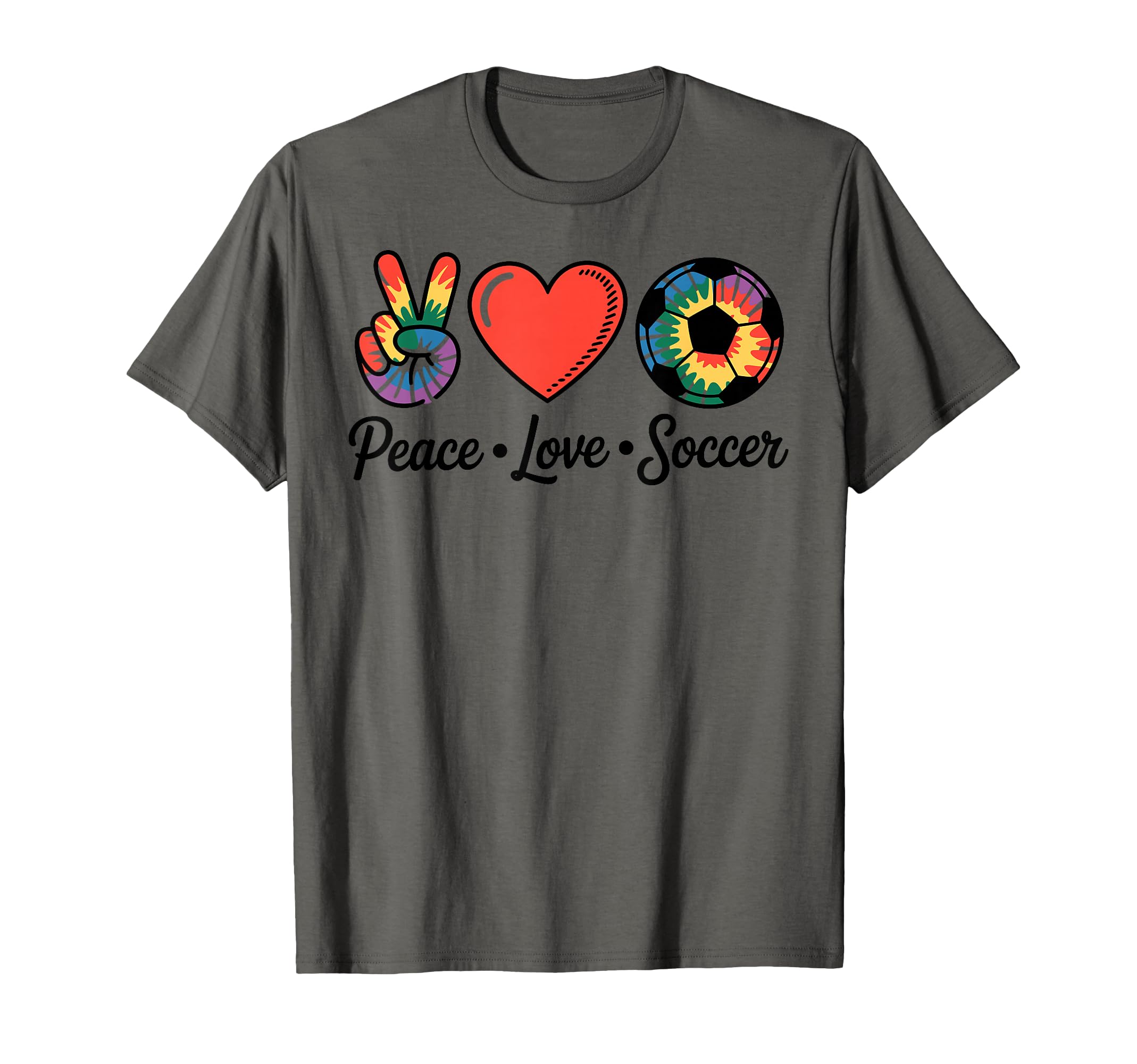 Peace Love Soccer Football Soccer T-Shirt - Novelty Apparel Men Women - T-Shirt, Sweatshirt, Hoodie